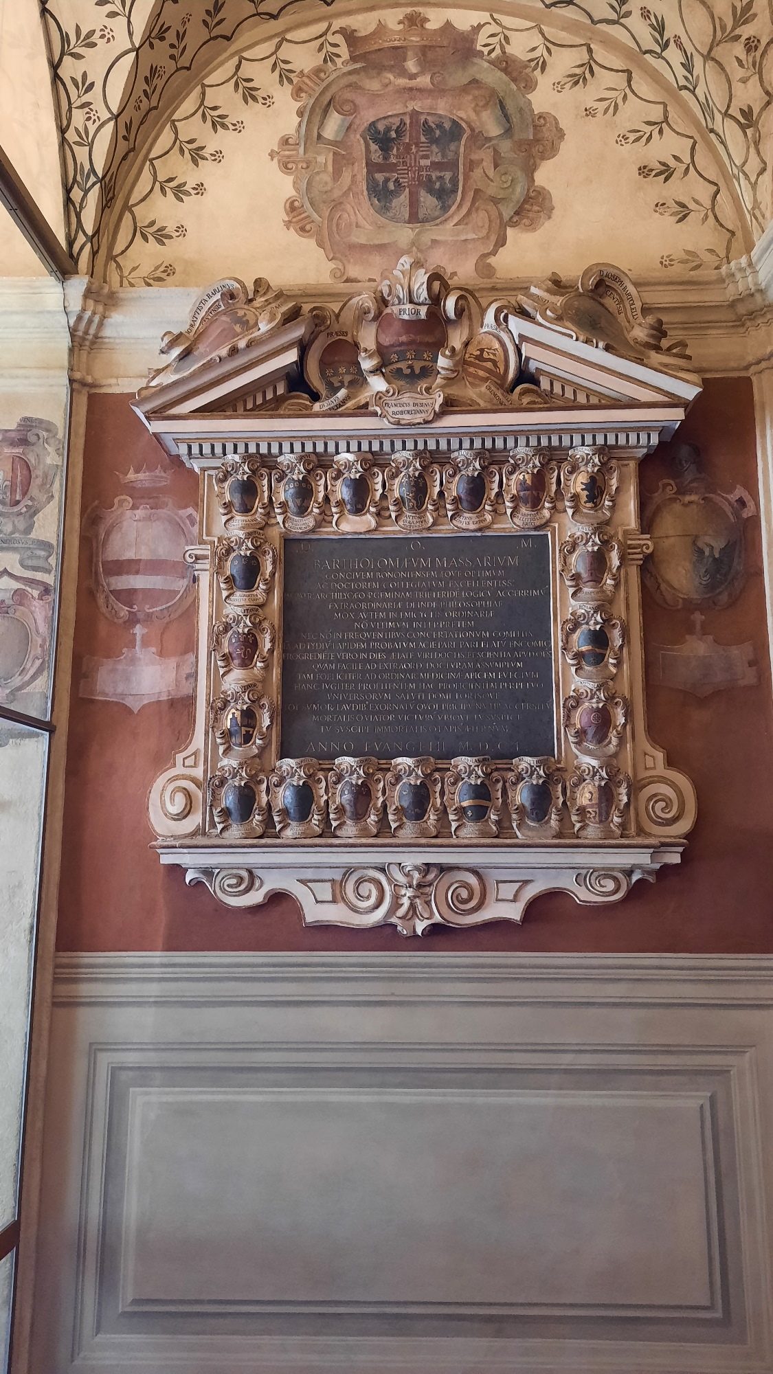 Bartolomeo Massari's memorial tablet, Archiginnasio Palace, Bologna - 02.jpg